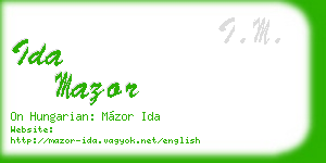ida mazor business card